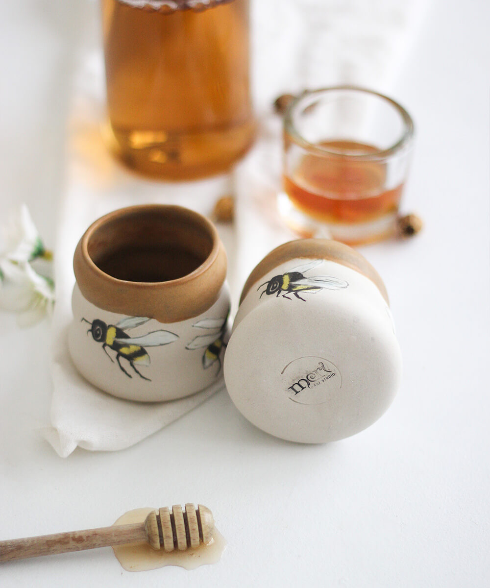 Bee Serisi Mat Stoneware Fincan - Görsel 3