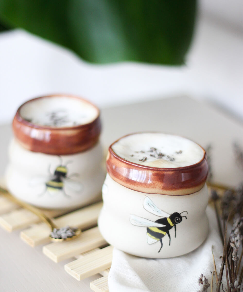 Bee Serisi Parlak Stoneware Fincan - Görsel 2