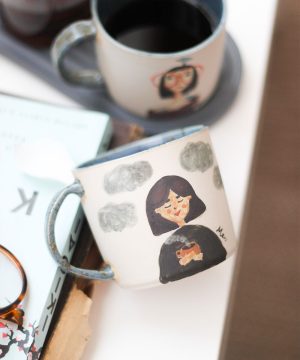 Bulutların İçinde Kahve Molası Stoneware Kupası