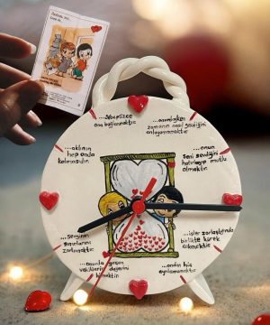 Love is  Şıpsevdi Seramik Masaüstü Saat (Sınırlı Sayıda Üretilmiştir)
