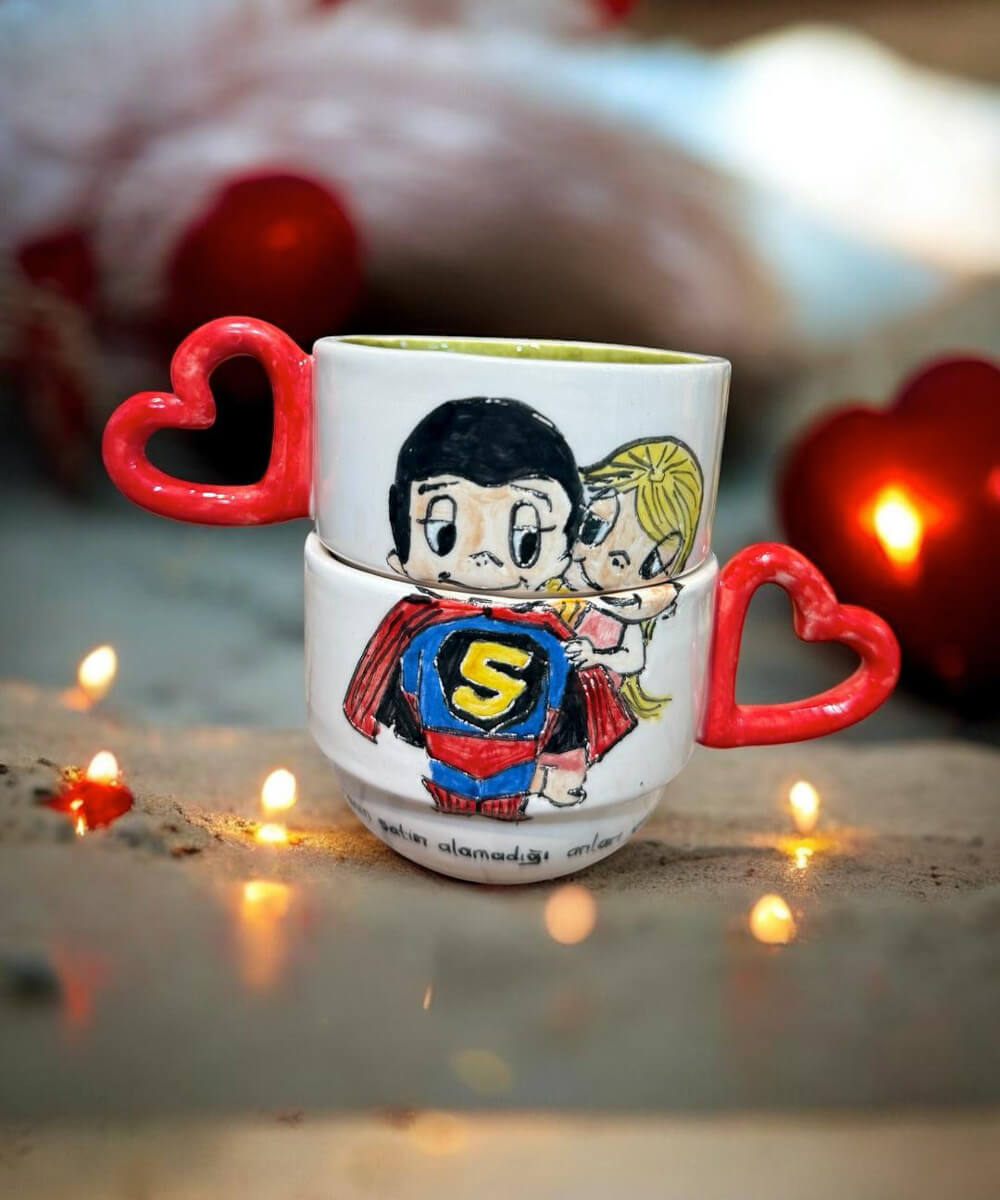 Love is Şıpsevdi Seramik Çift Fincanı (Sınırlı Sayıda Üretilmiştir)